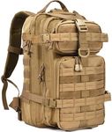 Miramrax Small Tactical Backpack Military Daypack - 30L Backpack for Men Molle Assault Pack Bug Out Bag for Hiking Camping, Coyote, 30L, Tactical Backpack