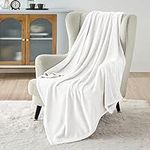 Bedsure White Fleece Blanket 50x70 