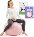 Slim Panda Birthing Ball - 1.7mm Extra Thick SGS Certified Yoga Ball for Pregnancy & Labor, 2200lbs Anti-Burst, with Midwife Guide & Baby Journal