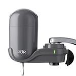 PUR Plus Faucet Mount Water Filtration System, Gray with 2 Mineral Core Filters