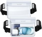 Lamicall 2 Pack Waterproof Fanny Packs, Dry Bag Pouch - [Elastic Waist Strap] Phone Waterproof Waist Pouch Dry Bag, Beach, Kayak, Swimming, Boat Essentials, 8.7” for iPhone 16 15 14 13 Pro/Max, Clear