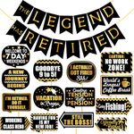 Party Propz Retirement Party Decorations - 16Pcs Happy Retirement Decoration for Men | The Legend Has Retired Banner (Cardstock) | Retirement Party Props | Retirement Party Decorations for Dad ,Mom