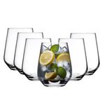 Secen London - Water Glasses, Set of 6 Glasses for Juice, 425 ml/14 oz,Premium Highball Glasses, Red Wine Glasses, Cocktail Glasses, Drinking Glasses for Water, Juice, and Cocktail