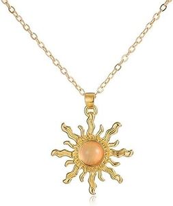 COLORFUL BLING Dainty Sun Choker Necklace for Women Sunflower with Multicolor Crystal Pendant Necklace Minimalist Jewelry, Crystal, Crystal