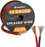 InstallGear 14 Gauge Speaker Wire - Red/Black 100ft Speaker Wire for Car, Home Theater, Stereo, Radio, Surround Sound Systems - Speaker Wire 14 Gauge 100 ft - Durable