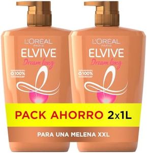 L'Oréal Paris Elvive Dream Long Pack 2 Champú Reconstructor para Pelo Largo, Dañado, 1 L