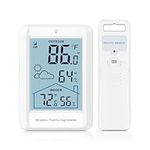 ORIA Indoor Outdoor Thermometer Hygrometer, Digital Weather Station with Backlight Display, Weather Forecast, Inside Outside Thermometer Humidity for Home, Greenhouse