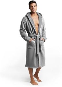 DudeRobe Men's Hooded Robe | As Seen on Shark Tank! - S/M, Grey, Ultimate Comfort and Style for Men's Loungewear