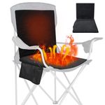 Heated Camping Chair, Heated Seat Cushion USB Powered Heating Pad for Folding Camping Chair 3 Mode Heated Camping Chair with Power Bank Pocket for Winter, Camping Essentials, No Power Bank