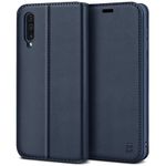 BEZ Samsung A50 Phone Case, Samsung Galaxy A30s Case Compatible with Samsung Galaxy A50, Protective PU Leather Wallet Flip Cover with a Card Holder, Kick Stand, Magnetic Closure, Blue Navy