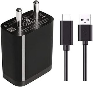 Fast Charger for Moto G62 5G Charger Original Adapter Like Mobile Charger | Type-C Charger Cable Fast Charging Mobile Charger | Fast Charger | Android Charger with 1 Meter USB Type-C Charging Data Cable ( 2.4 Amp , RW-H2- BLACK )