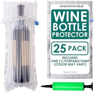 Innovative Haus Pack of 25 Wine Bottle Protector Bag with Free Pump - Wine Bottle Travel Protector Bags - Inflatable Wine Bags for Travel - Transportation of Glass Bottles While Traveling on Airplane