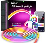 Ekagra 5 Meter RGB Neon Strip Lights with Mobile App, Remote Controlled, Music Sync, Multicolor LED Lights for Home, Diwali Decor