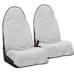 XCAR Universal 2pcs Sweat Towel Car Seat Cushions Waterproof Seat Covers Perfect for for Swimming Surfing Running Hiking White