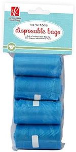 J.L. Childress Tie 'N Toss Disposable Diaper Bag Refill Rolls - Diaper and Dog Poop Bags - 60 Large Bags - Easy Tear - Blue
