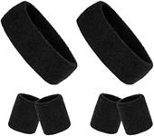 6 Pieces Sweatbands Set, Includes 2