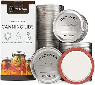 100 Count Canning Lids for Ball, 86mm Wide Mouth, Kerr, Mason Jars, Food Grade Material, BPA Free [No Silicon Ring]