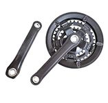 Gandhi Cycle Shop Cycle Chainwheel Crankset 22T 32T 44T MTB 6, 7, 8 & 9 Speed Crankset High Intensity Steel Disc Mountain Bike Chainwheel