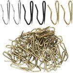 Rustark 58pcs Bronze Metal Curtain Hooks Stainless Steel Heavy Duty Pin-On Drapery Hooks Pin for Drapes Pinch Pleat Curtain Hook Curtain Track Hooks for Window Curtain, Door Curtain and Shower Curtain