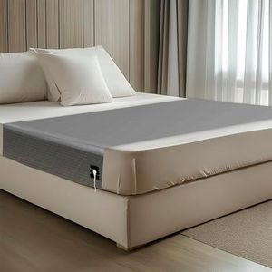 GRUENERDE Drap de mise à la terre avec câble de terre européen, produit de mise à la terre pour un meilleur sommeil (100 x 203 cm), gris