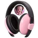 Baby Headphones Ear Protection Infant Ear Muffs Noise Cancelling Headphones for Babies 1 Months to 2 Years, Pink