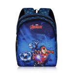 Priority Marvel Avengers Printed Polyester School Backpack For Kids | 4.5 to 7 Years | Specially School Bag For Boys (14 inch | Small | Royal Blue)