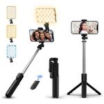 Youlisn Selfie Light with 3 in 1 Bluetooth Tripod, Selfie Stick Tripod with Light, Detachable Wireless Remote & Stable Stand, Compatible with iPhone/Galaxy/Huawei