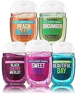 Bath & Body Works Pocketbac Bundle Of 5 - Assorted Grab Bag Bundle Of 5 Pocket Sized Hand Sanitizer Antibacterial Hand Gels