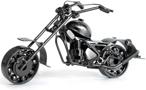 Shadowvoxel Iron Motorcycle Statue - Metal Figurine Sculpture for Office & Home Decor - Collectible Gift for Motorcycle Enthusiasts