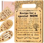 Mom Birthday Gifts, Cutting Board Gift for Mother, Cute Mom Gifts from Daughter Son, Mom Gifts for Mother's Day, Kitchen Present For Mother- Special Mom Cutting Board Set