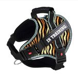 KIKA Pets Muscle Dog Harness for Large Dogs with Dog Name Personalisation, L Size (21-35 kg Dogs) Tiger Print