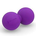 Massage Ball,5Billion Fitness Lacrosse Massage Ball for Deep Tissue Trigger Point,Peanut Massage Roller Ball for Back Leg Muscle Pain Relief Physical Therapy(Purple)