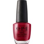 OPI Nail Lacquer, Chick Flick Cherry, Red Nail Polish, 0.5 fl oz