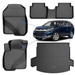 Floor Mats for Honda CRV 2017-2022: Original Floor Mats & Cargo Liner Fit for Honda CR-V 2017-2022 All Weather Rubber 1st & 2nd Row & Trunk Mat (Not for 2018 Touring/2020-2021 Hybrid Models)