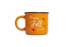 Pearhead Happy Fall Y’All Camper Mug, Autumn Coffee Mug, Fall Home Décor Accessories, 13oz