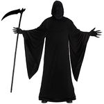 Morph, Grim Reaper Costume Adult, Grim Reaper Costume Men, Mens Grim Reaper Costume, Men's Halloween costumes for men Large