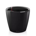 Lechuza Self Watering Plant Pot CLASSICO 50 LS Garden Flower Indoor and Outdoor Plastic Planter with Drainage Hole D50 H47 cm Black High-Gloss