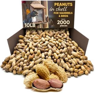 CHAIN & JO SWEETS Peanuts for Squirrels - Roasted Unsalted Peanuts in Shell Bulk 10 Pounds Approx 2000 Pieces - Ideal Food for Squirrels Birds, & Humans - in Shell Peanuts for Birds - Roasted Peanuts