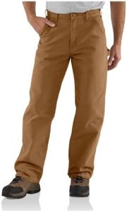 Carhartt Men's Washed Duck Work Dungaree Utility Pant B11,Carhartt Brown,34 x 32