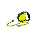 Flexi Neon Retractable Dog Leash (Cord) 16 ft, Medium, Black/Neon