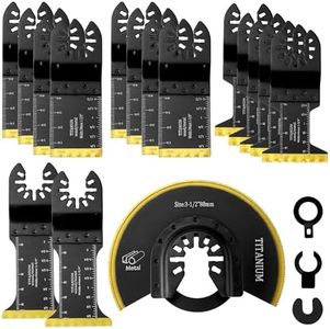 Titanium Oscillating Tool Blade Kit -Metal Multi Tool Saw Blades Kits - Precise Cuts on Metal,Wood, Plastics and Hard Material -Compatible with Dew-alt,Mil-Waukee Ma-Kita