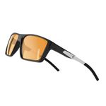Horus X - Gaming Glasses | Blue Light Blocking Computer Screen Glasses | Anti Fatigue & Eyestrain for Men and Women | Revolution Black