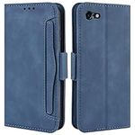 HualuBro iPod Touch 7 Case, iPod Touch 6 Case, Magnetic Full Body Protection Shockproof Flip Leather Wallet Case Cover with Card Holder for Apple iPod Touch 7th / 6th / 5th Generation Case (Blue)