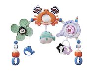 Nuby Ocean Friends Pram Toy Arch - Easy to Use | Interactive Baby Toys | Suitable from Birth