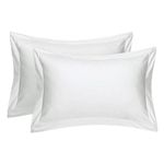 Cotton Delight Queen Pillow Shams 20x30 Set of 2 White 100% Natural Cotton 800 Thread Count Premium White Pillow Shams, Queen Pillow Shams Pillow Covers