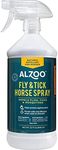ALZOO Fly and Tick Horse Spray, Helps Repel Mosquitoes, Horseflies & Ticks, 100% Plant-Based Active Ingredients, 32 Fl. Oz. Spray Bottle