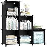 HOMIDEC Bookcase, 6 Cube Storage Unit Bookshelf, Storage Cubes Multi-Use DIY Storage Shelves for Books, Storage Boxes, Clothes, Crochet Yarn, Toys