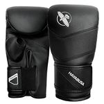 Hayabusa T3 Boxing Bag Gloves for Men and Women, Open Thumb - Black, X-Large