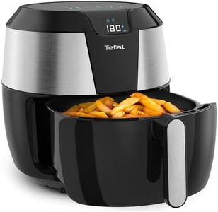 Tefal Heißluftfritteuse Easy Fry XXL, Air Fryer, 1850 Watt, 5,6 L für 8 Portionen, 8 automatische Programme, Digitales Display, energiesparend, gesunde Fritteuse ohne Öl, Edelstahl, EY701D