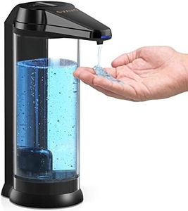SVAVO Automatic Soap Dispenser, 500ml/17OZ, 8 Levels Volume Control, Dish Soap Pump Touchless Hand Sanitizer Dispenser for Kids Bathroom Kitchen Commercial, Black
